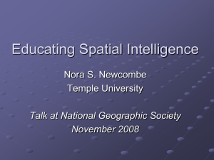 Educating Spatial Intelligence for NGC