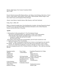 Minutes: High Impact, First Contact Committee (Draft) May 8, 2000