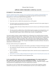 Guidelines and Application for Educational Leave