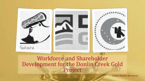 Workforce and Shareholder Development for the Donlin Creek Gold Project Calista Human Resources