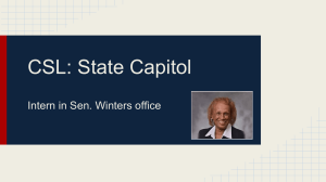 CSL: State Capitol; Intern in Sen. Winters office