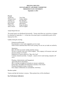 Sustainability Advisory Committee Minutes - September 4, 2012