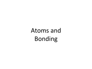 Atoms and Bonding