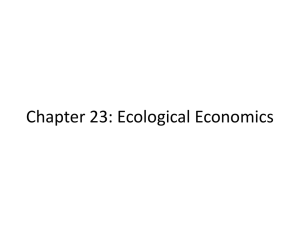 Chapter23: Ecological Economics