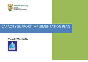 E - Capacity Support Implementation Plan