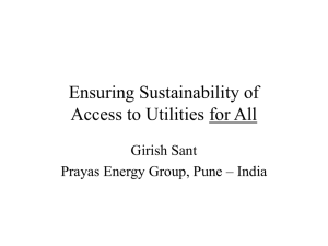 Ensuring sustainability of access to utilities for all