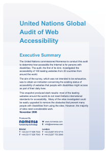 Read the Executive Summary of the Global Audit of Web Accessibility