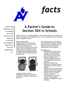 Section 504 Parent Guide