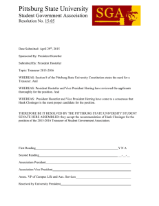 Pittsburg State University Student Government Association Resolution No. 15-05