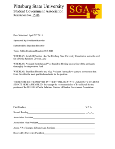 Pittsburg State University Student Government Association Resolution No. 15-06