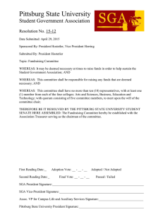 Pittsburg State University Student Government Association  Resolution No. 15-12