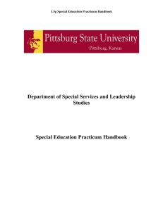 Special Education Practicum Handbook