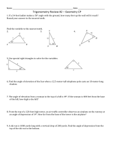 Review for Trigonometry Test #2
