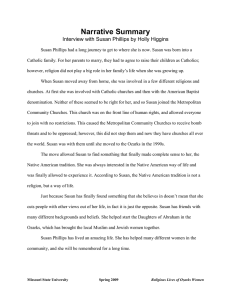 Narrative Summary Interview with Susan Phillips by Holly Higgins