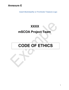 08. Annexure E_ Example Code of ethics - 2 March 2016