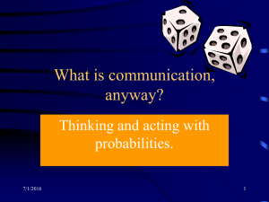 Unit 2:  What is Communication, Anyway?