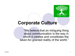 Unit 4:  Corporate Culture