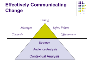 Effectively Communicating Change Contextual Analysis Tactics