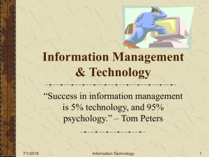Information Management Technologies