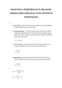 11. Performance-Measure Approaches for Selecting Optimum Portfolios