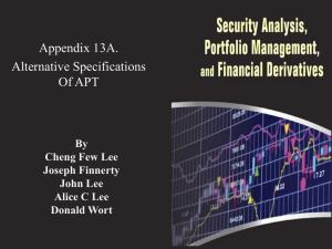 Appendix 13A. Alternative Specifications Of APT By