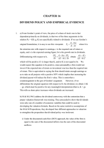 16. Dividend Policy and Empirical Evidence