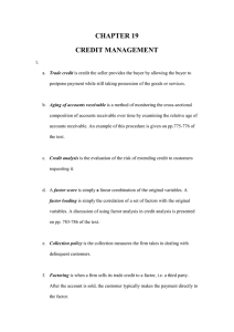 19. Credit Management