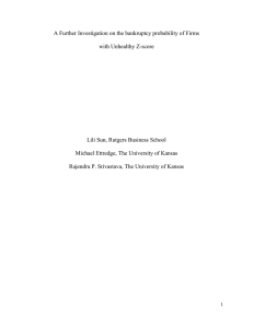 A Further Investigation on the Bankruptcy Probability of Firms with Unhealthy Z-score