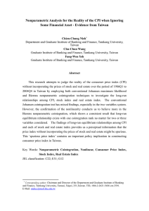 Nonparametric Analysis for the Reality of the CPI when Ignoring Some Financial Asset—Evidence from Taiwan