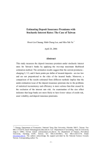 Estimating Deposit Insurance Premiums with Stochastic Interest Rates: The Case of Taiwan