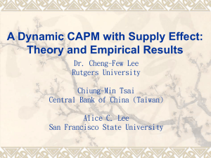 A Dynamic CAPM with Supply Effect Theory and Empirical Results