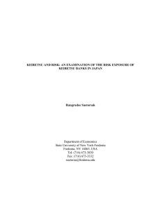 Keiretsu and Risk: An Examination of the Risk Exposure of Keiretsu Banks in Japan