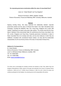 Do corporate governance mechanisms affect the value of cross-listed firms?