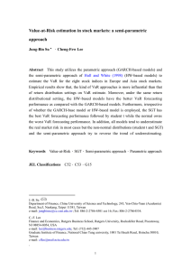 Value-at-Risk estimation in stock markets: a semi-parametric approach