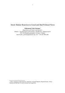 5. Stock Market Reaction to Good and Bad Political News