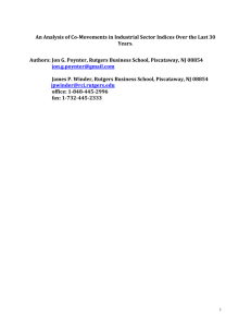 An Analysis of Co-Movements in Industrial Sector Indices Over the Last 30 Years