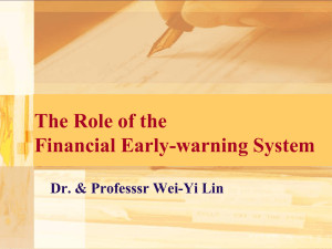 The Role of Financial Early-warning System