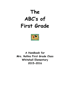 ABC's of First Grade - Classroom Manual