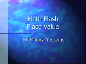 Math Flash Place Value By Monica Yuskaitis