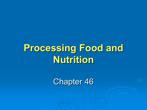 Processing Food and Nutrition Chapter 46