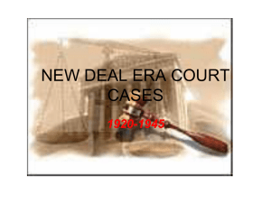 New Deal related court cases