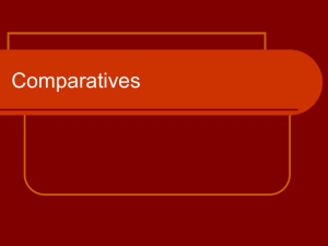 Sp II - Comparatives