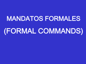 Formal Commands - Sp II