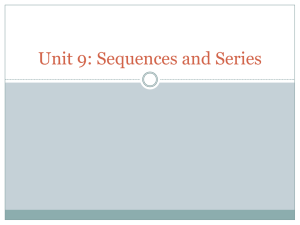 Notes on Arithmetic Sequences