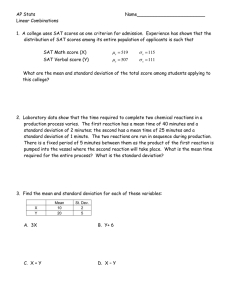 Worksheet on Linear Transformations