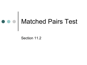 Notes on Matched Pairs