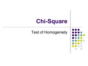 Notes on Test of Homogeniety