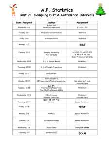 Assignment Sheet Fall 2015