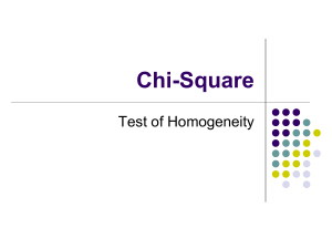Lesson 4 - Test of Homogeneity