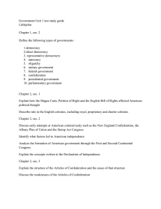 Government Unit 1 test study guide Littlejohn  Chapter 1, sec. 2